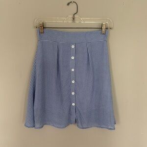 Skylar + Madison Blue Gingham Skirt